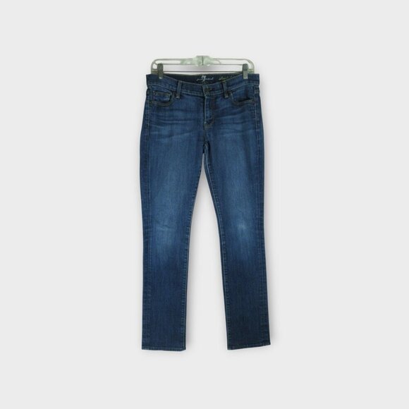 7 For All Mankind Denim - 7 for all mankind Straight Leg Jeans Size 28 Medium Wash Low Rise